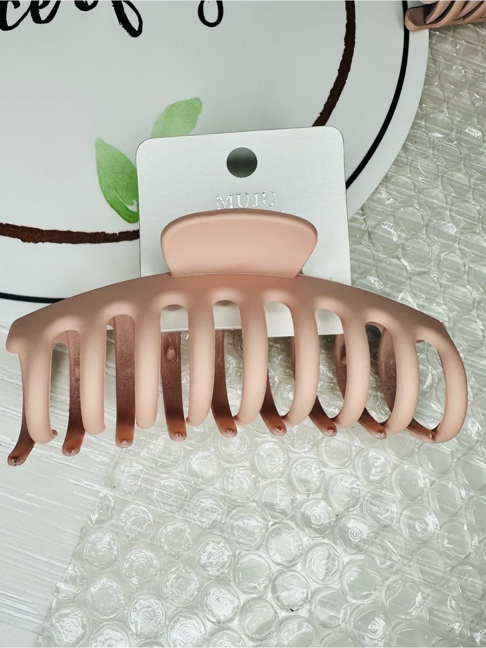(3-Pack) Matte Hair Claw Clip - Black, Brown & Blush